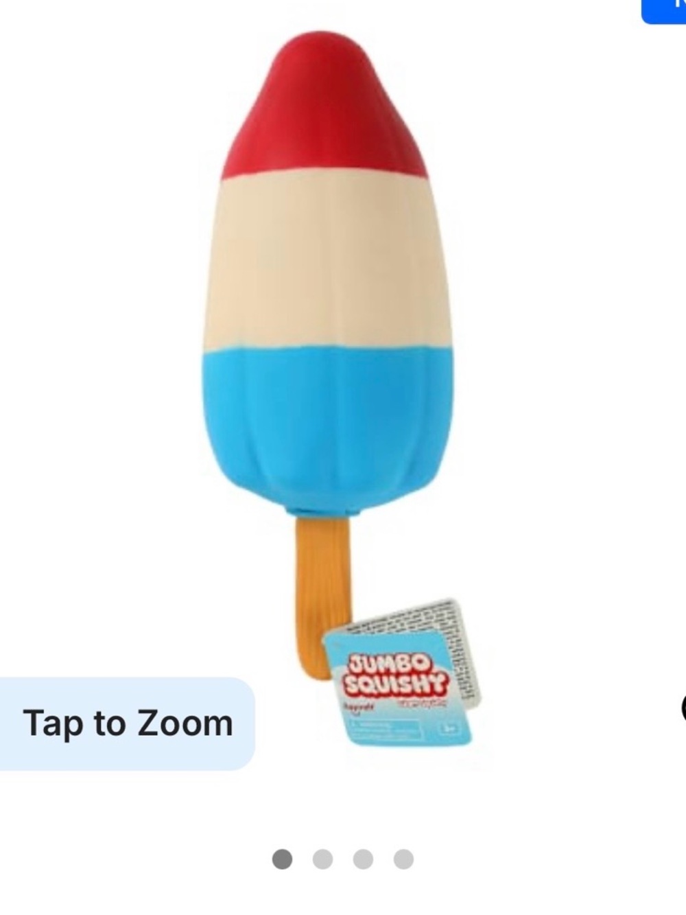 *VIRAL RARE NEW* Jumbo Squishy Rocket Popsicle Plush - Red, Cream, Blue